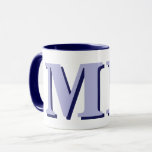 ミニマルモダンイニシャルモノグラム マグカップ<br><div class="desc">ネイビーブルーミニマルモダンリストイニシャルモノグラムマグ。独自のパーソナライズされたマグカップをカスタムイニシャル名で作成。</div>