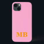 ミニマルモダンイニシャルモノグラム iPhone 13ケース<br><div class="desc">ネイビーブルーミニマルモダンリストイニシャルモノグラムの電話ケース。独自のiPhoneパーソナライズされたケースを作成しカスタムて、イニシャル名。</div>
