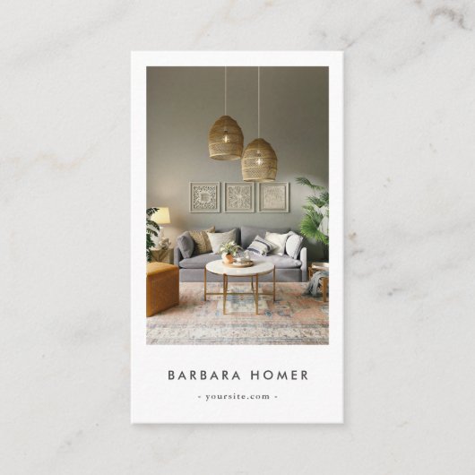 ミニマルモダンインテリア設計者 名刺 (正面)