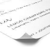 ミニマルモダンウェディングシグネチャードリンクサイン ポスター (角)