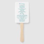 ミニマルモダンウェディングプログラム ハンドファン (裏面)