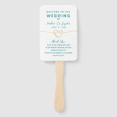 ミニマルモダンウェディングプログラム ハンドファン (正面)