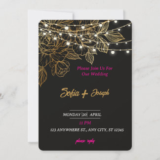 ミニマルモダンウェディング招待状 招待状