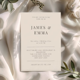ミニマルモダンウェディング ソフトラテ 招待状