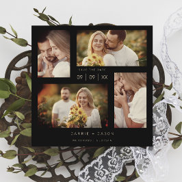 ミニマルモダンウェディング フォトコレクション４枚 セーブザデート