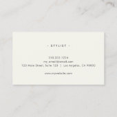 ミニマルモダンエレガントアイボリーグレイシンプル 名刺 (裏面)