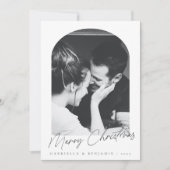 ミニマルモダンエレガントアルチ写真クリスマス シーズンカード (正面)