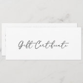 ミニマルモダンエレガントギフト券 (正面/裏面)