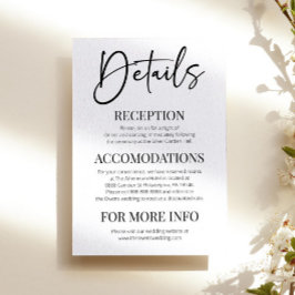 ミニマルモダンエレガントクラシック結婚詳細 エンクロージャーカード