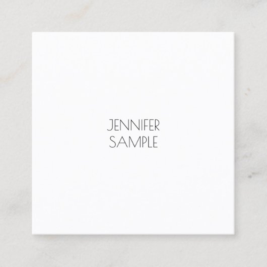 ミニマルモダンエレガントテンプレートラックスシンプル スクエア名刺 (正面)