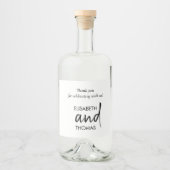 ミニマルモダンエレガントボトルラベル リキュールボトルラベル (正面)