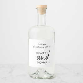 ミニマルモダンエレガントボトルラベル リキュールボトルラベル