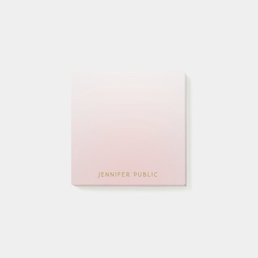 ミニマルモダンエレガントリスト金ゴールド名テンプレート ポストイット (正面)