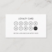 ミニマルモダンエレガントロイヤリティ割引 ロイヤリティカード (正面)