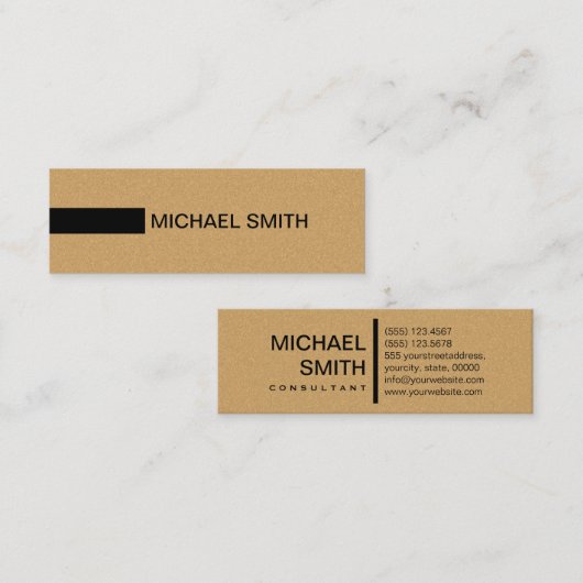 ミニマルモダンエレガントヴィンテージ スキニー名刺 (正面/裏面)