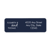 ミニマルモダンエレガント差出人住所ラベル ラベル (正面)