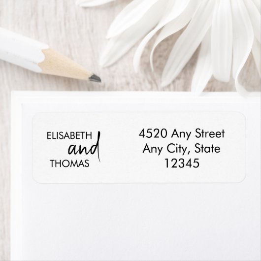 ミニマルモダンエレガント差出人住所ラベル ラベル (インサイチュ)