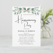 ミニマルモダンエレガント引っ越し祝いパーティーパーティー 招待状 (スタンド正面)