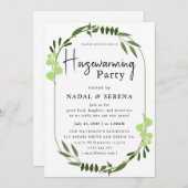 ミニマルモダンエレガント引っ越し祝いパーティーパーティー 招待状 (正面/裏面)