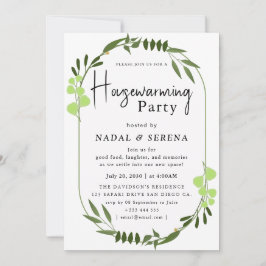 ミニマルモダンエレガント引っ越し祝いパーティーパーティー 招待状