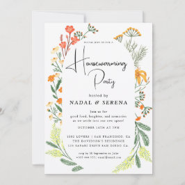 ミニマルモダンエレガント引っ越し祝いパーティーパーティー 招待状