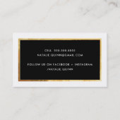 ミニマルモダンエレガント縁ど金ゴールド 名刺 (裏面)