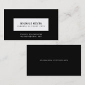 ミニマルモダンエレガント黒 名刺 (正面/裏面)