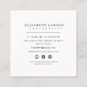 ミニマルモダンカスタムプロフェッショナル スクエア名刺 (裏面)