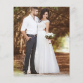 ミニマルモダンカスタム写真写真の日付の保存 (裏面)