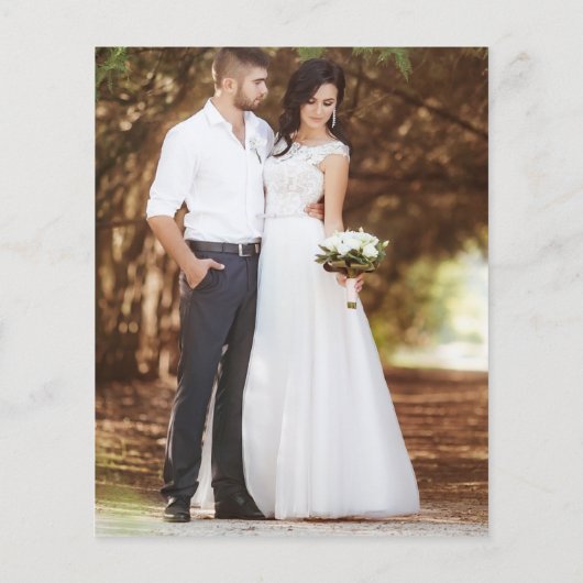 ミニマルモダンカスタム写真写真の日付の保存 (裏面)