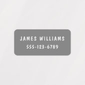 ミニマルモダンカスタム名パーソナライズされた服 ラベル (デザイン2)