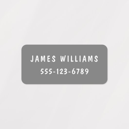 ミニマルモダンカスタム名パーソナライズされた服 ラベル (デザイン2)