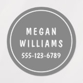 ミニマルモダンカスタム名パーソナライズされた服 ラベル (デザイン1)