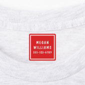 ミニマルモダンカスタム名パーソナライズされた服 ラベル (貼付)