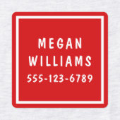 ミニマルモダンカスタム名パーソナライズされた服 ラベル (デザイン1)