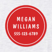 ミニマルモダンカスタム名パーソナライズされた服L ラベル (デザイン1)