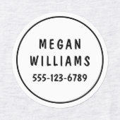 ミニマルモダンカスタム名パーソナライズされた服L ラベル (デザイン2)