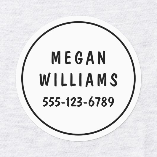 ミニマルモダンカスタム名パーソナライズされた服L ラベル (デザイン2)