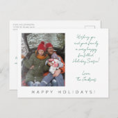 ミニマルモダンカスタム手書き休日の写真 ポストカード (正面/裏面)