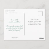 ミニマルモダンカスタム手書き休日の写真 ポストカード (裏面)