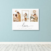 ミニマルモダンカスタム3 Photo Collage Family キャンバスプリント (インサイチュ (ウッドフロア))