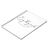 ミニマルモダンカリグラフィーエンゲージパーティ ノートブック (左側)