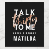 ミニマルモダンガーリーバラ金ゴールド30日 ワインラベル (シングルラベル)