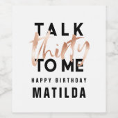 ミニマルモダンガーリーバラ金ゴールド30日 ワインラベル (シングルラベル)