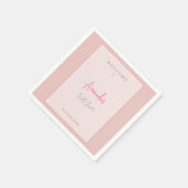 ミニマルモダンキュートブライダルシャワー スタンダードカクテルナプキン (角)