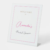 ミニマルモダンキュートブライダルシャワー 台座サイン (正面)