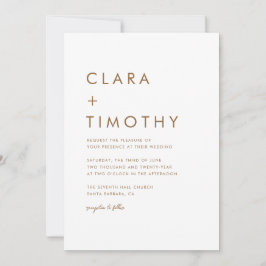 ミニマルモダンクラシック結婚式招待状 招待状