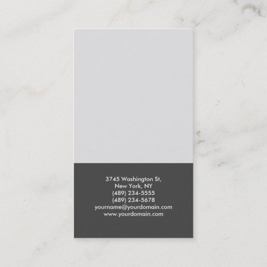 ミニマルモダンクリエイティブグレープレーン 名刺 (裏面)