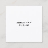 ミニマルモダンクリエイティブデザインプロフェッショナルトップ スクエア名刺 (正面)