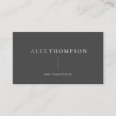 ミニマルモダンクリエイティブ名（白黒） 名刺 (正面)